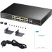 Коммутатор Cudy GS1018PS2 (L2) 18x1Гбит/с 2xКомбо(1000BASE-T/SFP) 2SFP 16PoE 200W неуправляемый