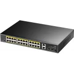 Коммутатор Cudy GS1026PS2 (L2) 26x1Гбит/с 2xКомбо(1000BASE-T/SFP) 2SFP 24PoE 300W неуправляемый