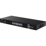 Коммутатор IP-Com G1120P-16-150W (L2) 20x1Гбит/с 2xКомбо(1000BASE-T/SFP) 2SFP 16PoE 135W неуправляемый