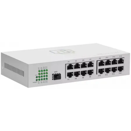 Коммутатор SNR SNR-S1916-1GS (L2) 16x100Мбит/с 1SFP неуправляемый