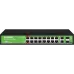 Коммутатор Digma DSP216G-2G-2S-R300 (L2) 18x1Гбит/с 2SFP 16PoE 16PoE+ 2PoE++ 300W неуправляемый