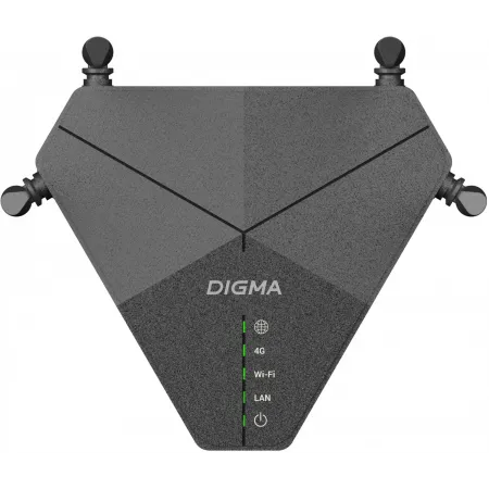 Роутер беспроводной Digma DWR-N302LTE N300 10/100BASE-TX/3G/4G cat. 4 черный