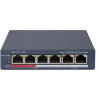 Коммутатор Hikvision DS-3E1106P-EI/M (L2) 6x100Мбит/с 4PoE 45W управляемый