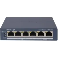 Коммутатор Hikvision DS-3E1506P-EI (L2) 6x1Гбит/с 4PoE 60W управляемый