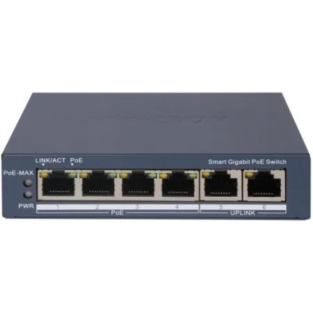 Коммутатор Hikvision DS-3E1506P-EI (L2) 6x1Гбит/с 4PoE 60W управляемый