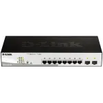 Коммутатор D-Link DGS-1210-10P DGS-1210-10P/FL2A (L2+) 8x1Гбит/с 2xКомбо(1000BASE-T/SFP) 8PoE 8PoE+ 65W управляемый