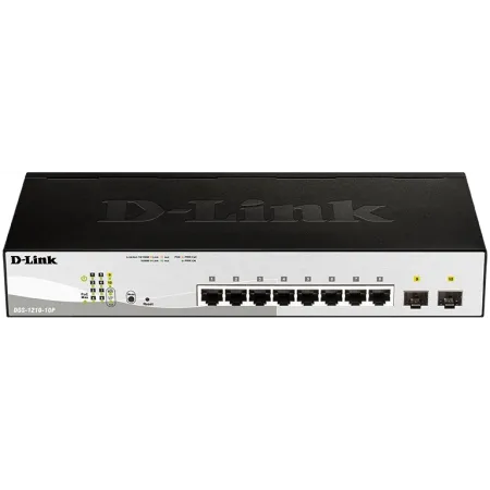 Коммутатор D-Link DGS-1210-10P DGS-1210-10P/FL2A (L2+) 8x1Гбит/с 2xКомбо(1000BASE-T/SFP) 8PoE 8PoE+ 65W управляемый