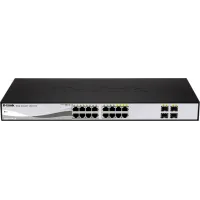 Коммутатор D-Link DGS-1210-16 DGS-1210-16/G2A (L2) 16x1Гбит/с 4xКомбо(1000BASE-T/SFP) настраиваемый