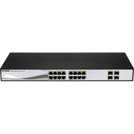 Коммутатор D-Link DGS-1210-16 DGS-1210-16/G2A (L2) 16x1Гбит/с 4xКомбо(1000BASE-T/SFP) настраиваемый