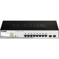 Коммутатор D-Link DGS-1210-08P DGS-1210-08P/G3A (L2) 8x1Гбит/с 2SFP 8PoE 65W настраиваемый