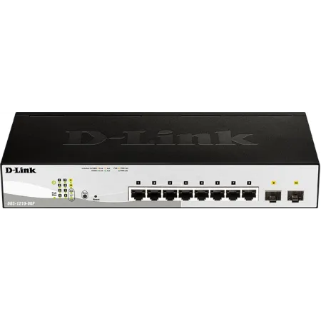 Коммутатор D-Link DGS-1210-08P DGS-1210-08P/G3A (L2) 8x1Гбит/с 2SFP 8PoE 65W настраиваемый