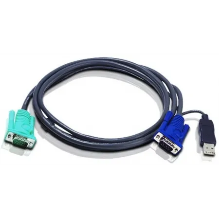 Кабель Aten 2L-5202U 6 пар Cu 1.8м черный VGA+USB-SPHD Кабель Aten 2L-5202U 6 пар Cu 1.8м черный VGA+USB-SPHD