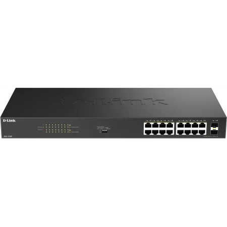 Коммутатор D-Link DGS-1018P DGS-1018P/B1A (L2) 16x1Гбит/с 2SFP 16PoE 240W неуправляемый Коммутатор D-Link DGS-1018P DGS-1018P/B1A (L2) 16x1Гбит/с 2SFP 16PoE 240W неуправляемый
