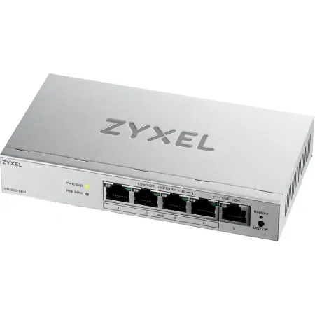 Коммутатор Zyxel GS1200-5HPV3-EU0101F (L2) 5x1Гбит/с 4PoE+ 68W управляемый