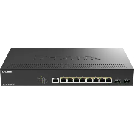 Коммутатор D-Link DGS-1210-10XP/ME/C1A (L2) 8x1Гбит/с 2SFP+ 8PoE+ 240W управляемый
