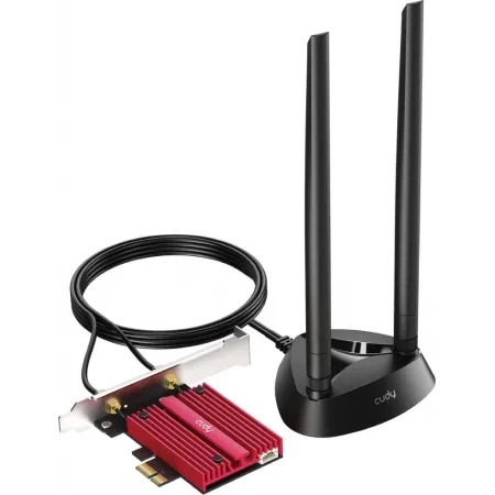 Сетевая карта Wi-Fi + Bluetooth Cudy WE9300S BE9300 PCI Express x1 (ант.внеш.съем) 2ант. Сетевая карта Wi-Fi + Bluetooth Cudy WE9300S BE9300 PCI Express x1 (ант.внеш.съем) 2ант.