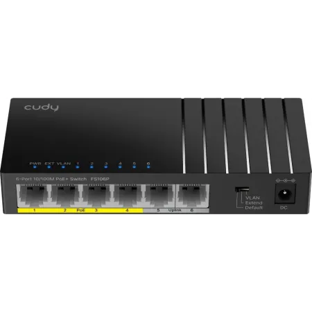 Коммутатор Cudy FS106P (L2) 6x100Мбит/с 4PoE 36W неуправляемый