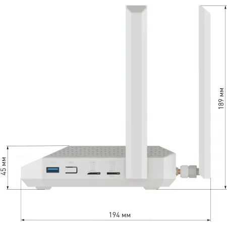 Роутер беспроводной Keenetic Netcraze Hero 5G (NC-4110) AX3000 10/100/1000/2500BASE-TX/4G cat.12 белый