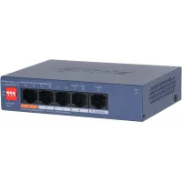 Коммутатор Dahua DH-CS4005-4ET1GT-60 (L2) 4x100Мбит/с 1x1Гбит/с 4PoE 60W управляемый Коммутатор Dahua DH-CS4005-4ET1GT-60 (L2) 4x100Мбит/с 1x1Гбит/с 4PoE 60W управляемый