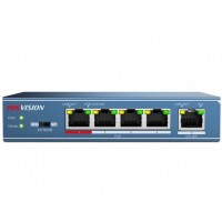 Коммутатор Hikvision DS-3E0105P-E(B) 4x100Мбит/с 4PoE 58W неуправляемый