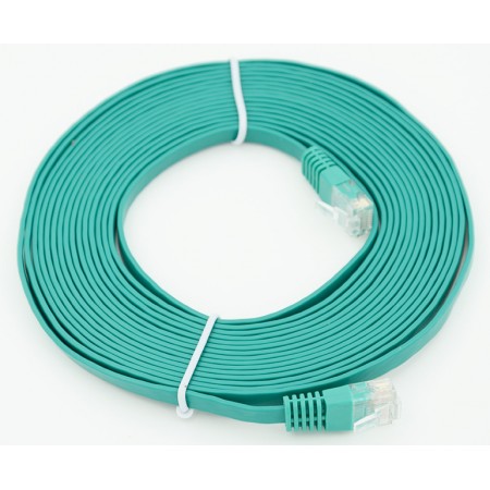 Патч-корд Flat cat.5E stranded molded 5м зеленый RJ-45 (m)-RJ-45 (m) (упак.:1шт)