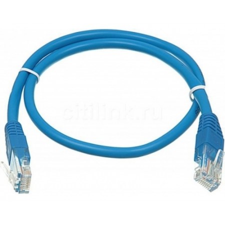 Патч-корд cat.5E stranded molded 0.5м синий RJ-45 (m)-RJ-45 (m)