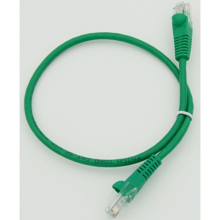 Патч-корд cat.5E stranded molded 0.5м зеленый RJ-45 (m)-RJ-45 (m)