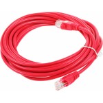 Патч-корд cat.5E molded 5м красный RJ-45 (m)-RJ-45 (m)