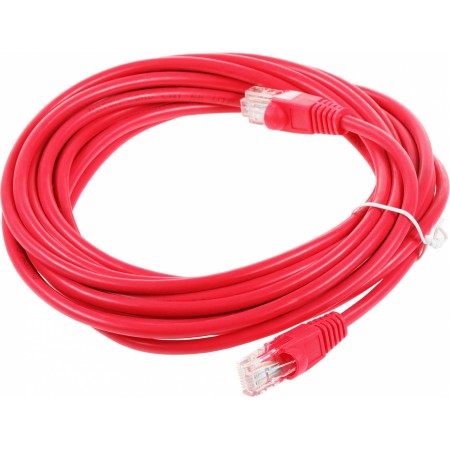 Патч-корд cat.5E molded 5м красный RJ-45 (m)-RJ-45 (m)