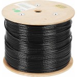Кабель сетевой UTP 4 пары cat.5E solid 0.50мм CCA 305м черный outdoor