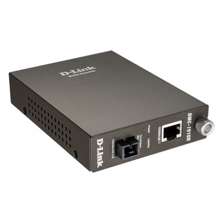 Медиаконвертер D-Link DMC-1910R/A9A WDM 1x1000Base-T 1x1000Base-LX SC ТХ:1310nm RX:1550nm SingleMode 15km