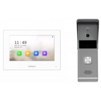 Видеодомофон HiWatch DS-D100HKWF белый Видеодомофон HiWatch DS-D100HKWF белый