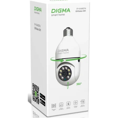 Камера видеонаблюдения IP Digma DiVision 301 Wi-Fi 3.6-3.6мм цв. корп.:белый (DV301)