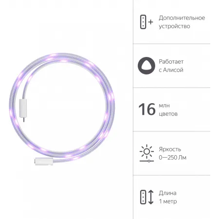 Удлинитель умных светодиодных лент Yandex Matter 8.2В 1м (YNDX-00547)