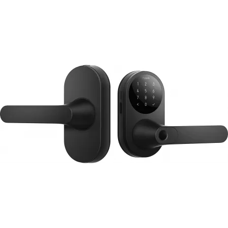 Умный замок Aqara Smart Door Lock U300 навесной разбл.отпеч.паль./код/пар/NFC/прил/мех.кл черный (DL-D02D_BL)