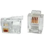 Коннектор Lanmaster (TWT-PL11-4P4C/100) UTP RJ11 прозрачный (упак.:100шт)