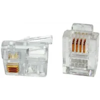 Коннектор Lanmaster (TWT-PL11-4P4C/100) UTP RJ11 прозрачный (упак.:100шт)