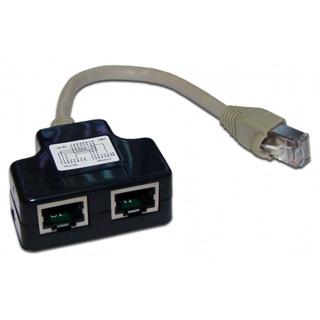 Адаптер Lanmaster TWT-Y-E2-E2-S (упак.:1шт) 1м черный