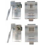 Коннектор Lanmaster (TWT-PL12-6P2C/100) UTP RJ12 прозрачный (упак.:100шт) Коннектор Lanmaster (TWT-PL12-6P2C/100) UTP RJ12 прозрачный (упак.:100шт)