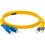 Патч-корд Lanmaster LAN-2ST-2SC/SU-3.0 2x9/125 OS1/OS2 ST дуплекс-SC дуплекс 3м LSZH голубой