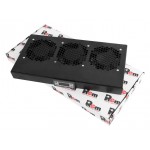 Модуль вентиляторный Rem (R-FAN-3K-1U-9005) 3 вент. с контроллером черный (упак.:1шт)