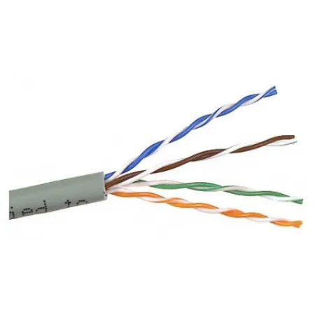 Кабель информационный Lanmaster TWT-5EUTP/100-GY кат.5E U/UTP 4 парыX24AWG PVC внутренний 100м серый