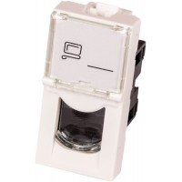 Вставка Lanmaster LAN-SIP-22U6-WH Mosaic 1xKeystone пластик
