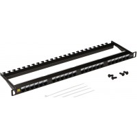 Патч-панель Lanmaster LAN-PPC24U6 19" 0.5U 24xRJ45 кат.6 UTP