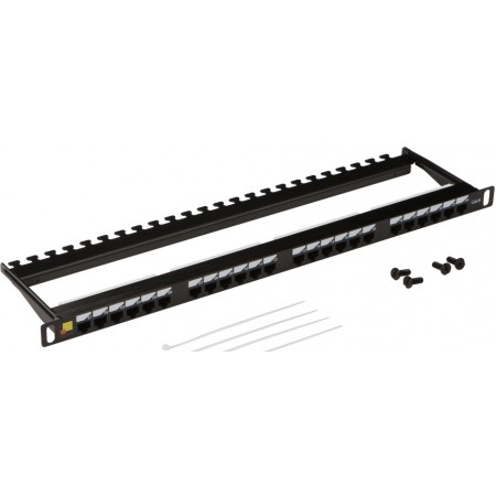 Патч-панель Lanmaster LAN-PPC24U6 19" 0.5U 24xRJ45 кат.6 UTP
