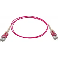 Патч-корд Lanmaster LAN-2LC-2LC/OM4H-1.0 2x50/125 OM4 LC дуплекс-LC дуплекс 1м LSZH розовый