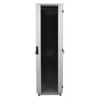 Шкаф серверный ЦМО (ШТК-М-42.6.10-1ААА-9005) напольный 42U 600x1000мм пер.дв.стекл задн.дв.стал.лист 2 бок.пан. направл.под закл.гайки 1010кг черный 855мм 133кг 180град. 2030мм IP20