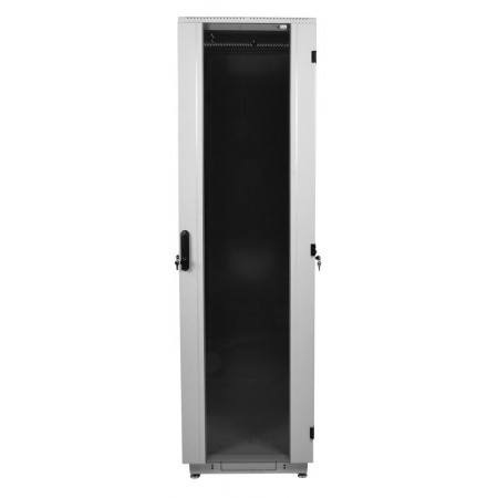 Шкаф серверный ЦМО (ШТК-М-42.6.10-1ААА-9005) напольный 42U 600x1000мм пер.дв.стекл задн.дв.стал.лист 2 бок.пан. направл.под закл.гайки 1010кг черный 855мм 133кг 180град. 2030мм IP20