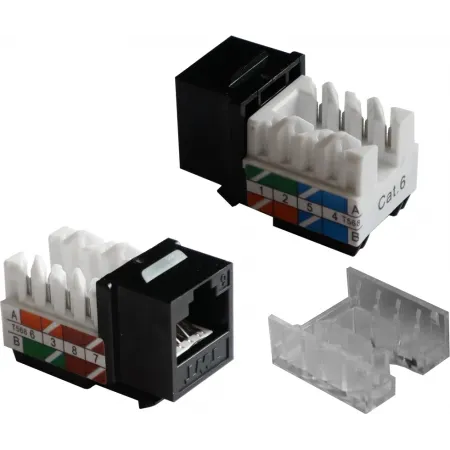 Модуль Lanmaster TWT-OK45UTP/6-WH информ. Keystone RJ45 кат.5E UTP бел.
