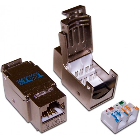 Модуль Lanmaster TWT-OK45STP/6-WH информ. KeystoneRJ45 кат.6 STP бел. (упак.:1шт)